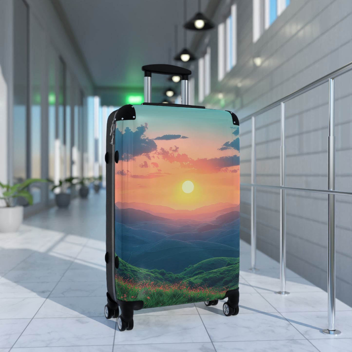 Nature Sunset Serene Art Carry-On Suitcase - Stylish Luggage for Travelers
