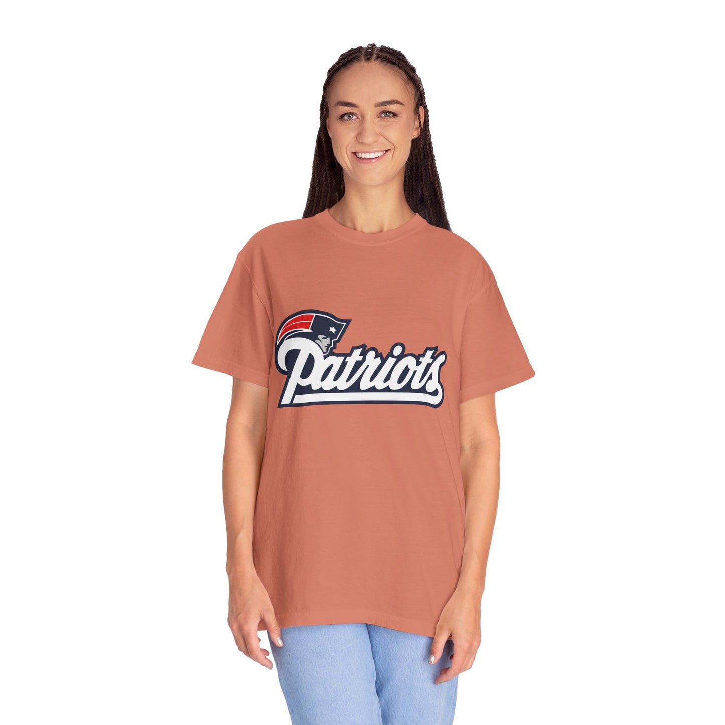 New England Patriots Fan Outfit Garment-Dyed T-Shirt – Premium Cotton Tee for Customization