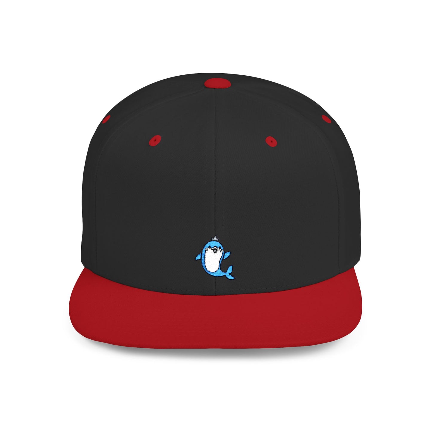 Icons Embroidered Dolphin 2 Flat Bill Snapback – Lightweight, Custom Fit, Premium Quality