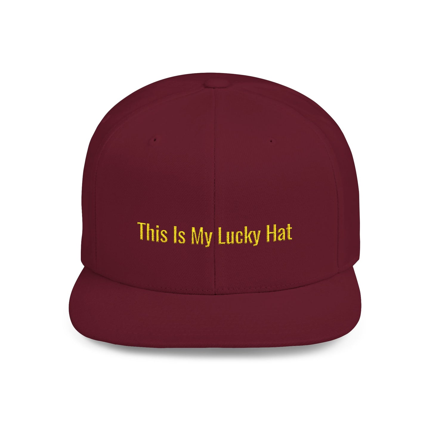 Text This Is My Lucky Hat Flat Bill Snapback – Lightweight, Custom Fit, Premium Quality