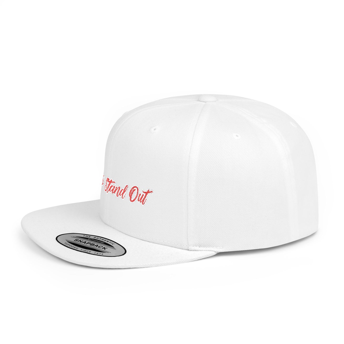 Text Born To Stand Out Flat Bill Snapback – Lightweight, Custom Fit, Premium Quality