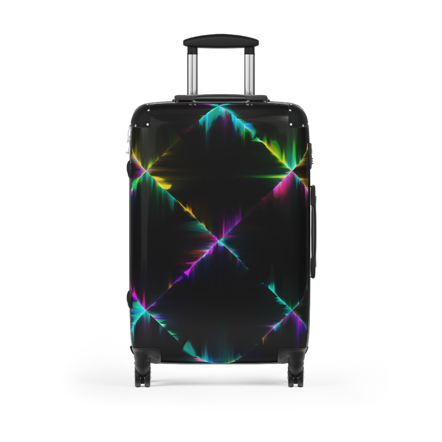 Abstract Neon Lights Carry-On Suitcase - Stylish Luggage for Travelers