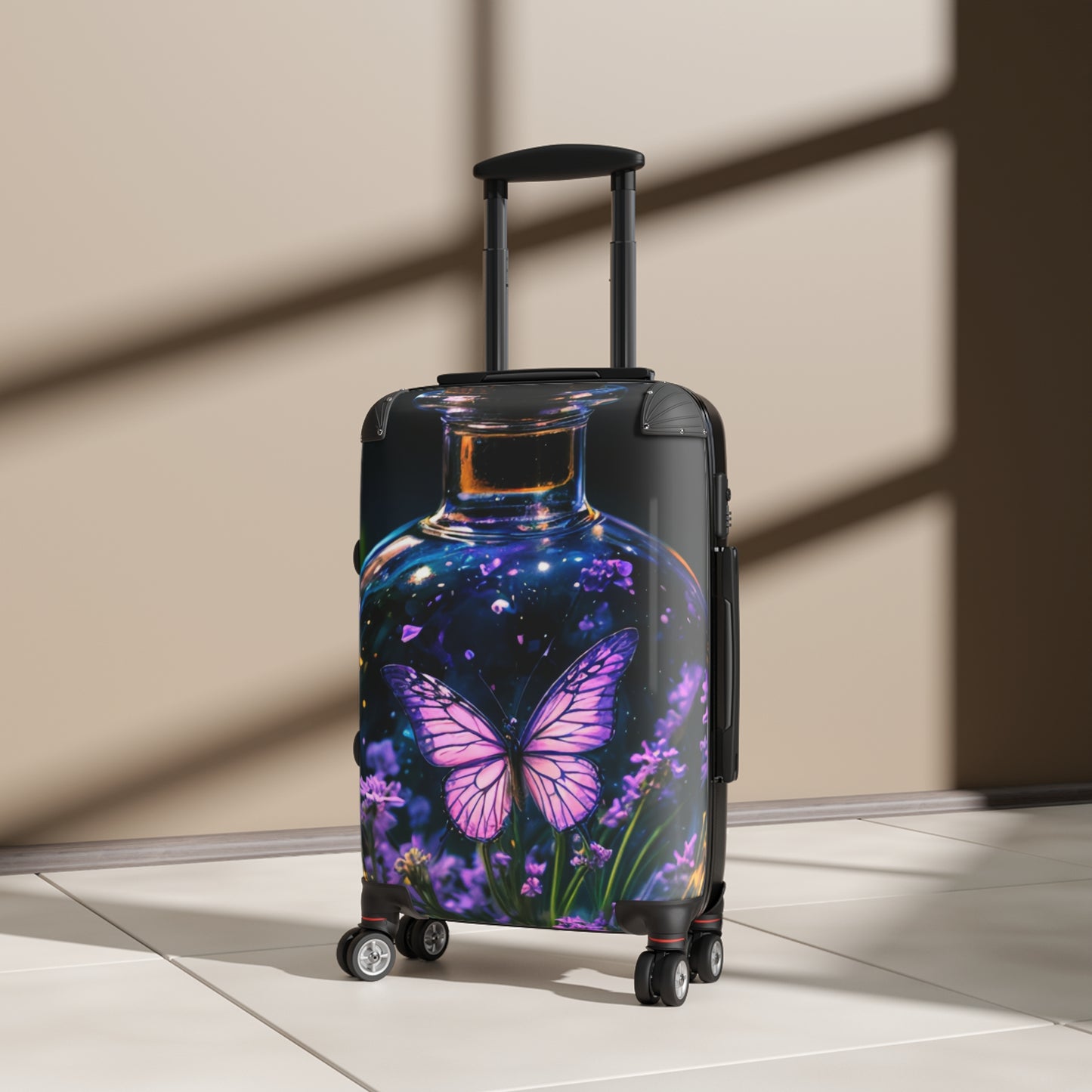 Nature Butterflies Glass Bottle Art Carry-On Suitcase - Stylish Luggage for Travelers
