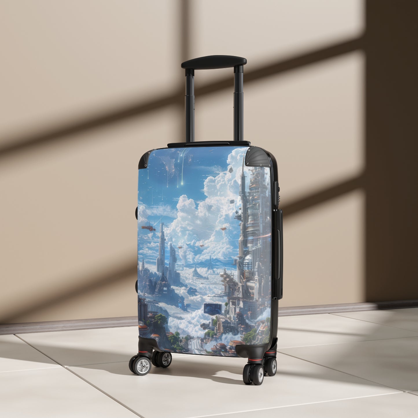 Nature Futuristic Cityscape Art Carry-On Suitcase - Stylish Luggage for Travelers