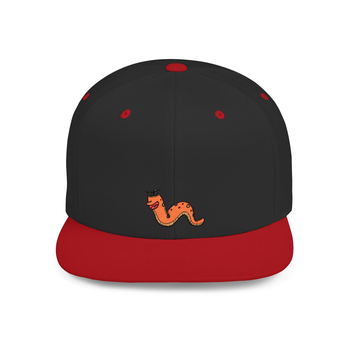 Icons Embroidered Yellow Worm Flat Bill Snapback – Lightweight, Custom Fit, Premium Quality