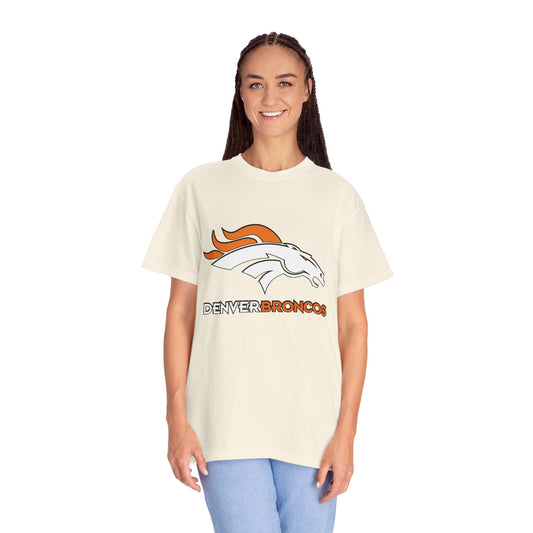 Denver Broncos Gear Garment-Dyed T-Shirt – Premium Cotton Tee for Customization
