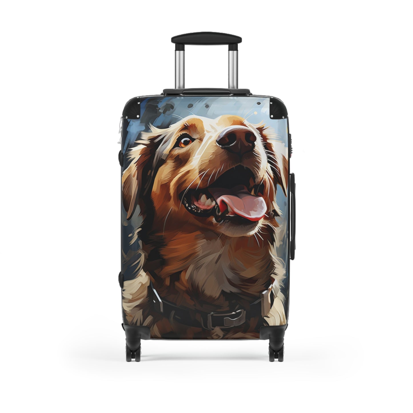 Nature Flowers Floral Happy Dog Art Carry-On Suitcase - Stylish Luggage for Travelers