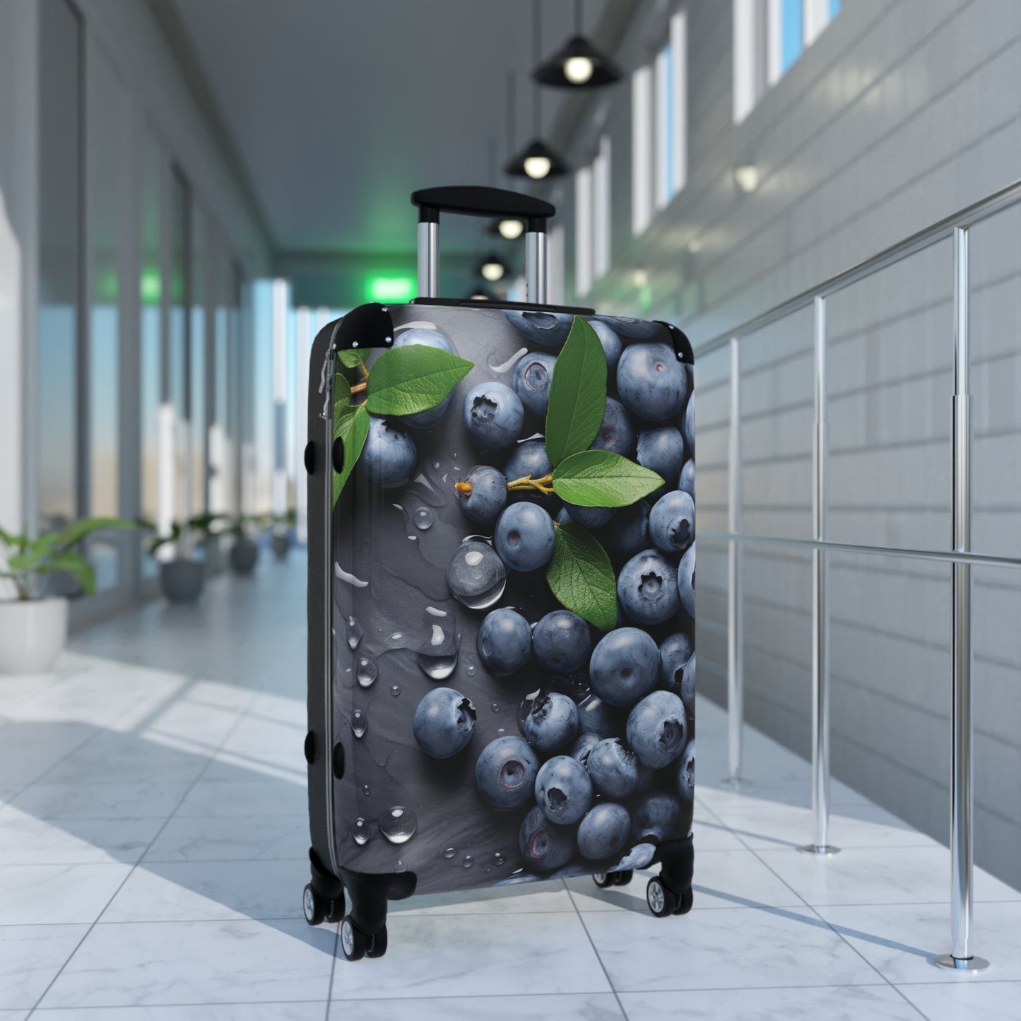 Nature Summer Blue Berries Carry-On Suitcase - Stylish Luggage for Travelers