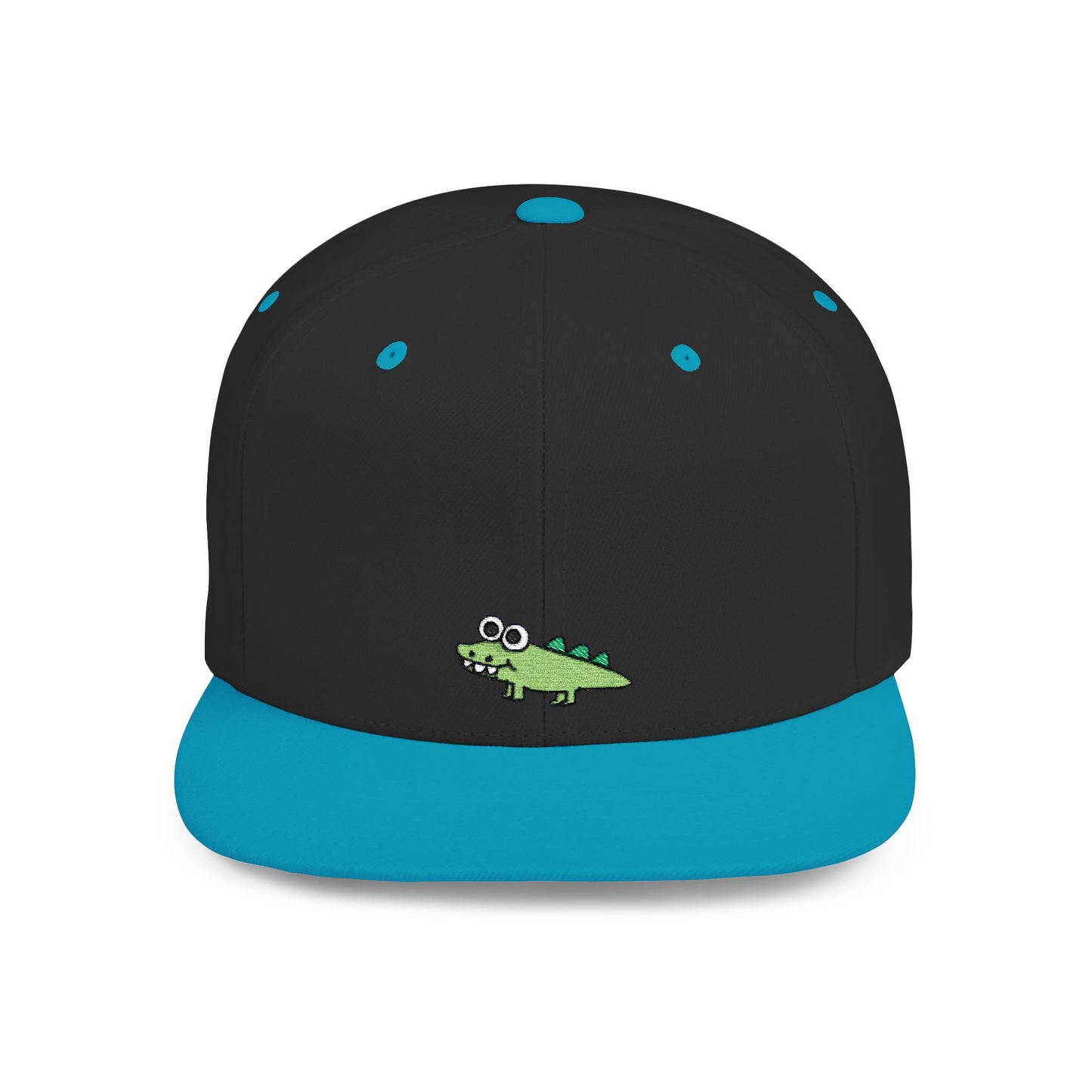 Icons Embroidered Crocodile Flat Bill Snapback – Lightweight, Custom Fit, Premium Quality