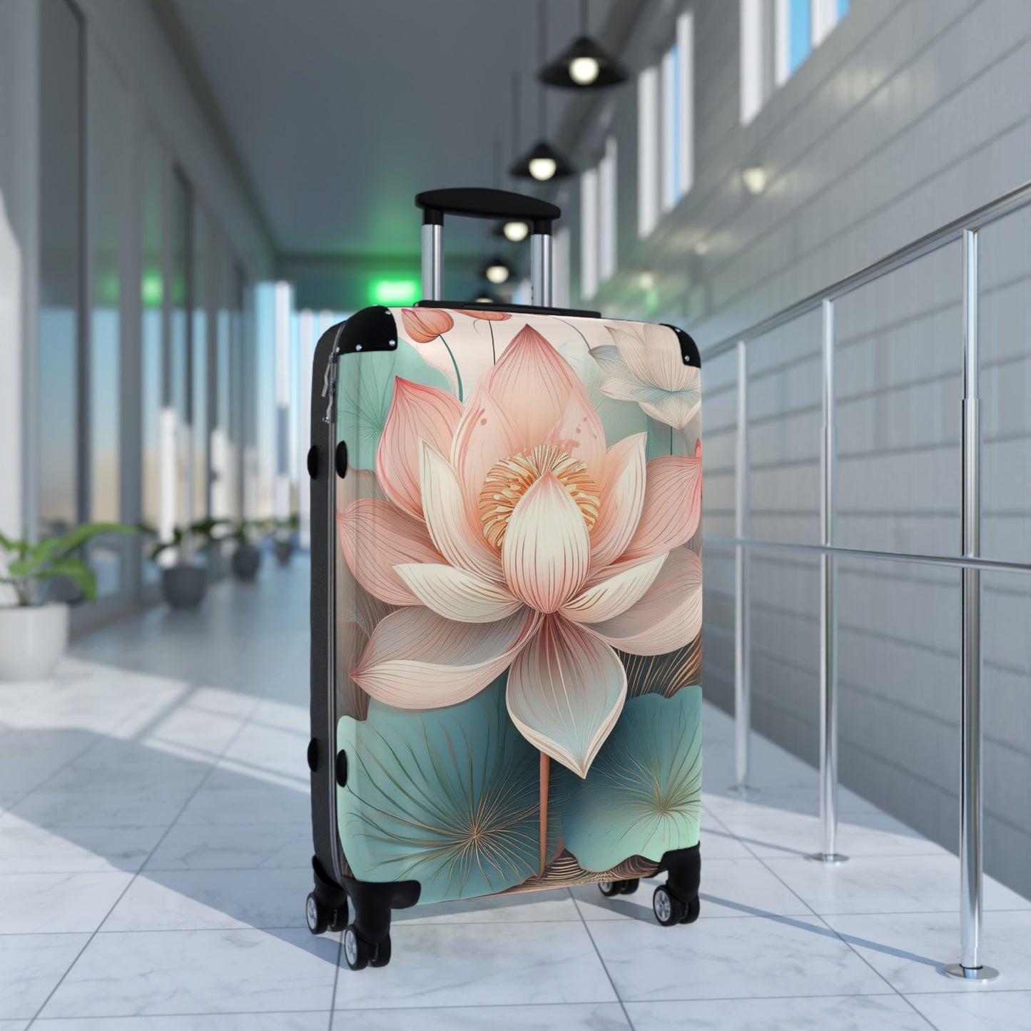 Nature Flowers Floral Dedicated Pink Art Carry-On Suitcase - Stylish Luggage for Travelers
