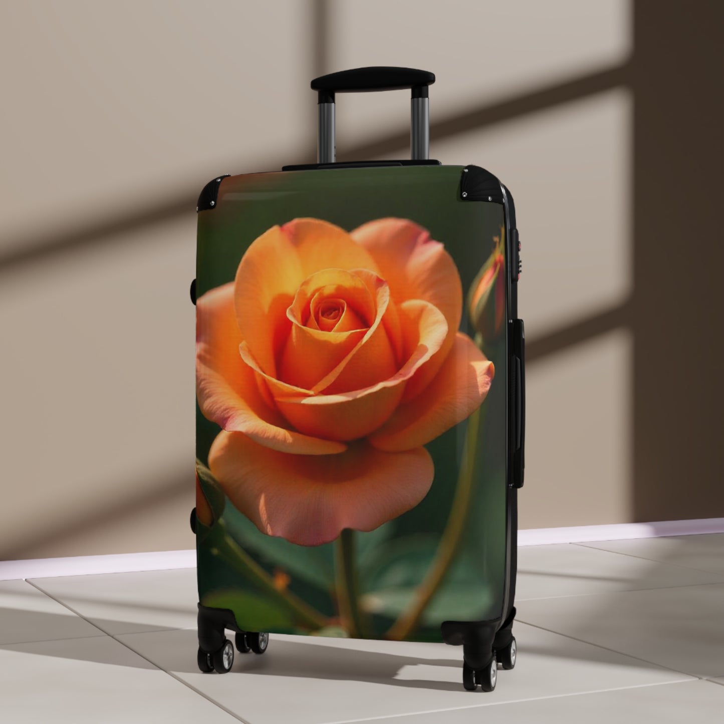 Nature Flowers Floral Pink Rose Art Carry-On Suitcase - Stylish Luggage for Travelers