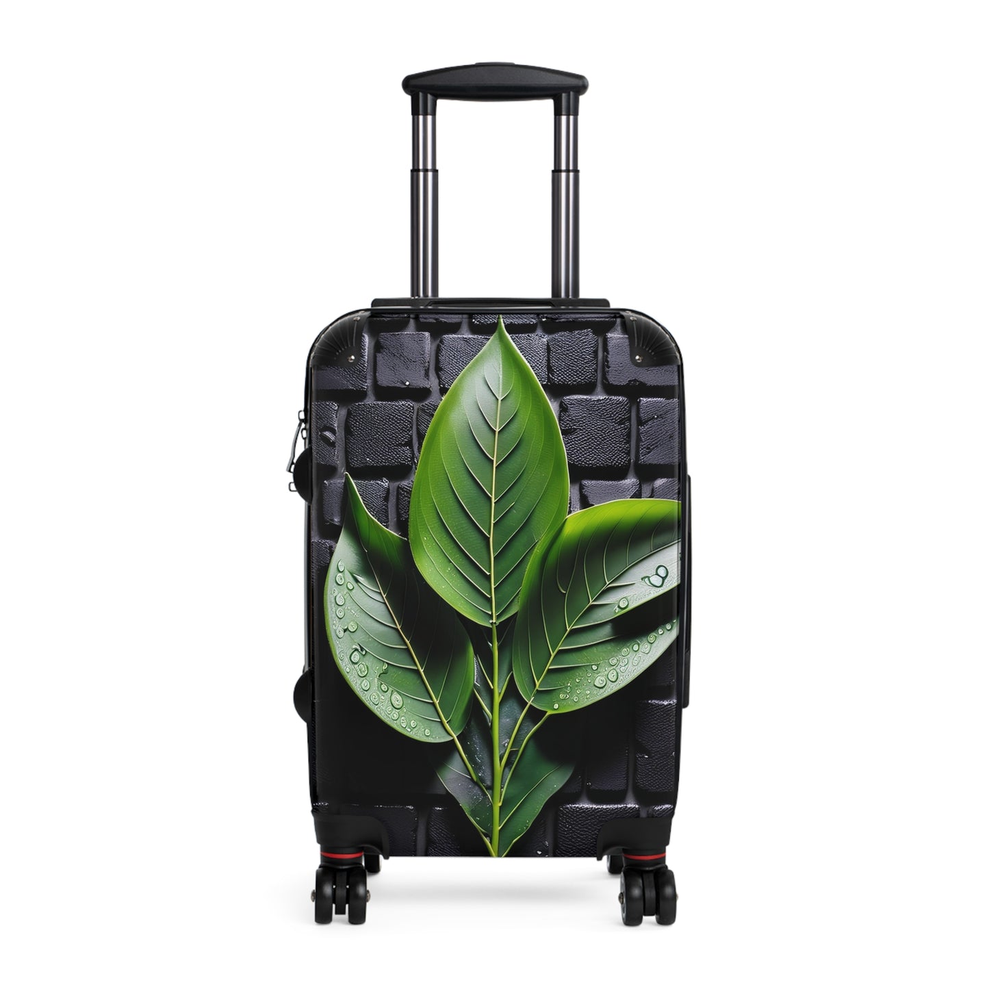 Nature Green Leaves With Water Art Carry-On Suitcase - Stylish Luggage for Travelers