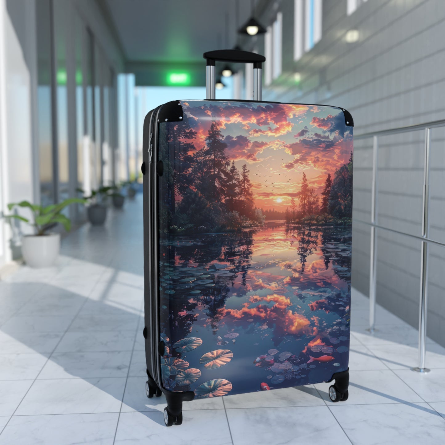 Nature Sunset Tranquil Art Carry-On Suitcase - Stylish Luggage for Travelers