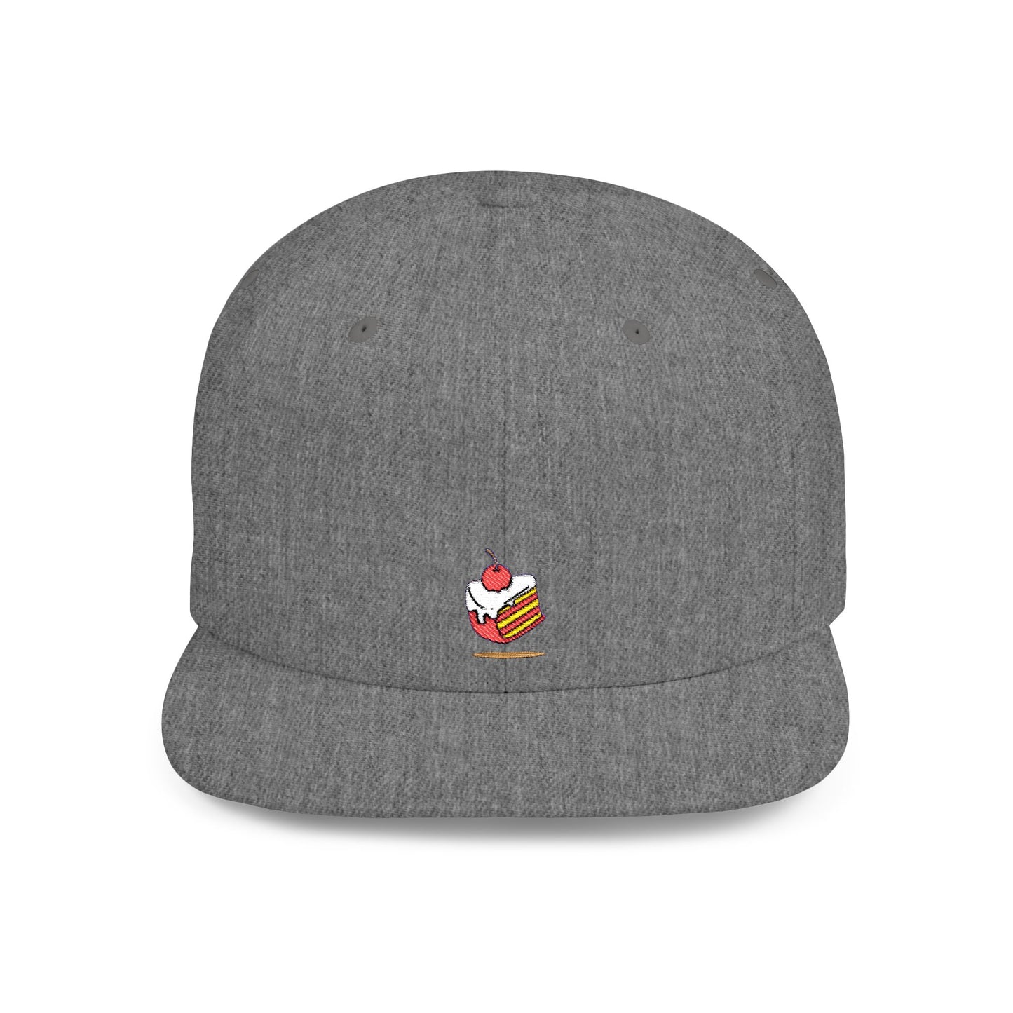Icons Embroidered Cake Print Flat Bill Snapback – Lightweight, Custom Fit, Premium Quality
