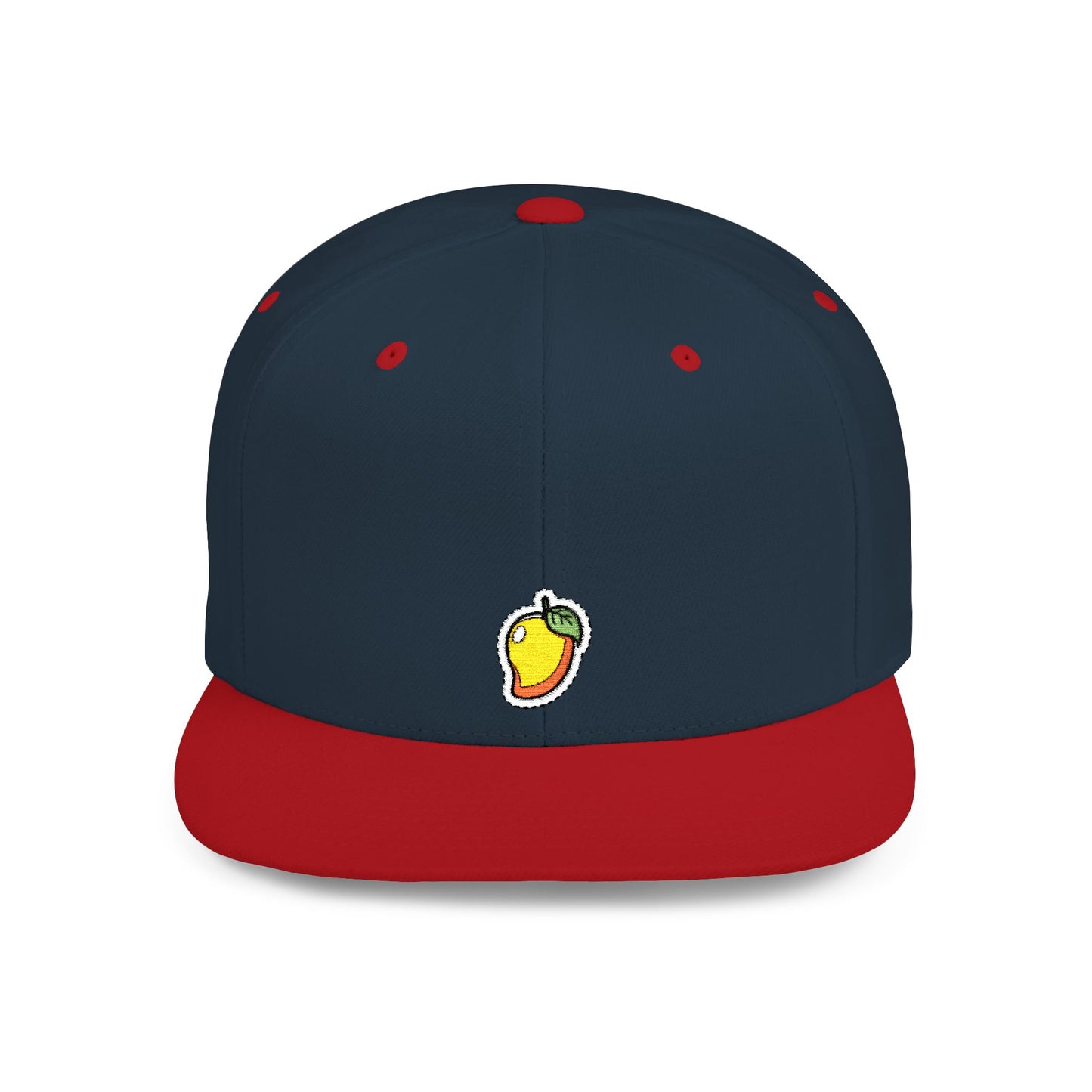 Icons Embroidered Mango Flat Bill Snapback – Lightweight, Custom Fit, Premium Quality