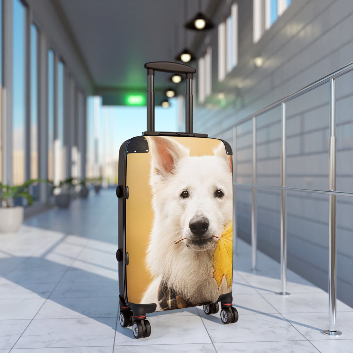 Animals White Swiss Shepherd Carry-On Suitcase - Stylish Luggage for Travelers