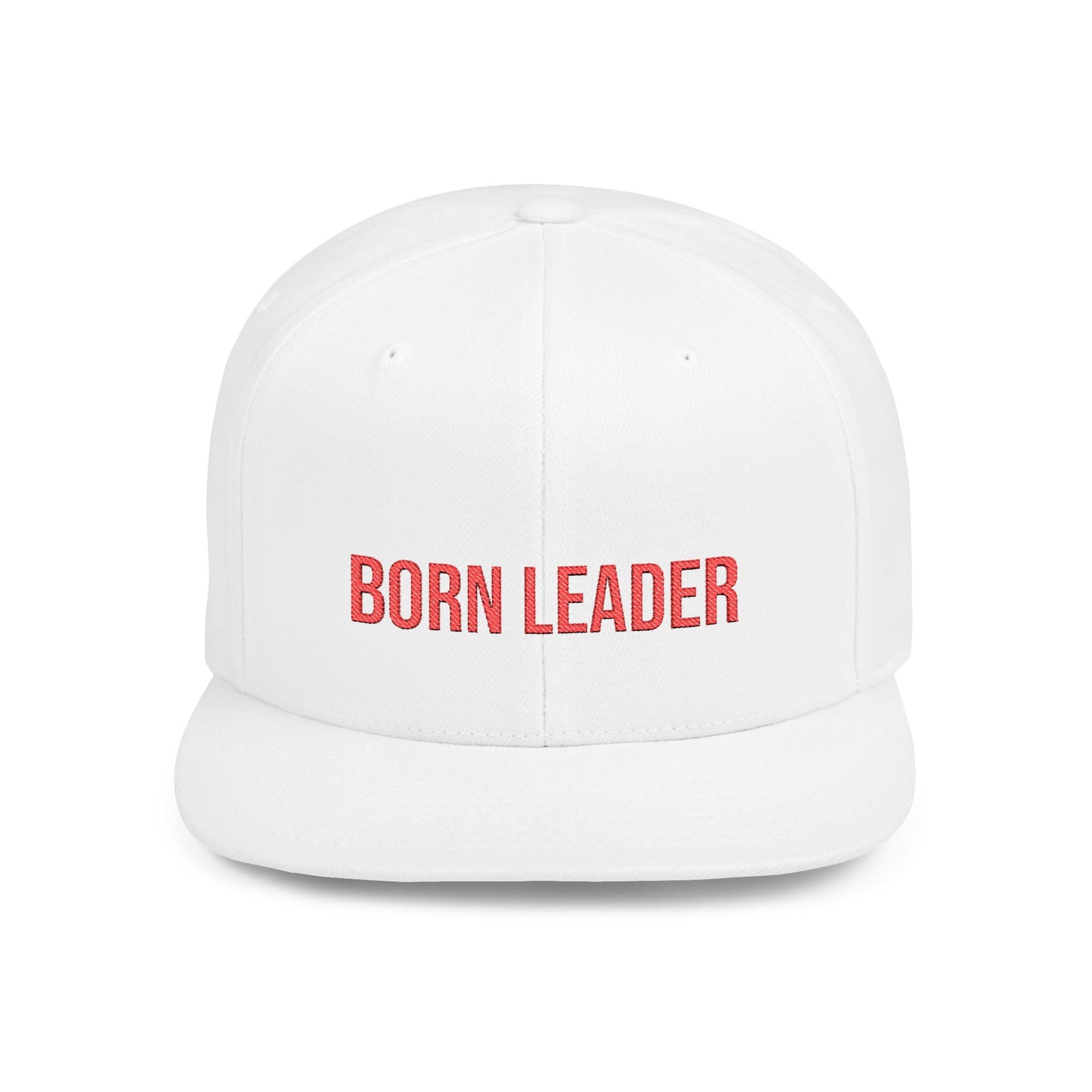 Text Born Leader Flat Bill Snapback – Lightweight, Custom Fit, Premium Quality