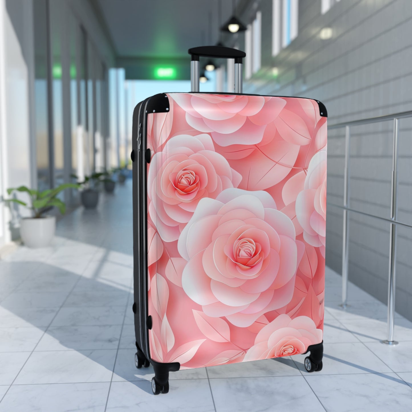Nature Flowers Floral Pink Roses Art Carry-On Suitcase - Stylish Luggage for Travelers