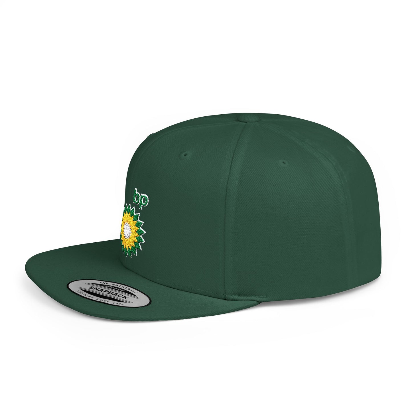 BP Oil Flat Bill Snapback – Lightweight, Custom Fit, Premium Quality