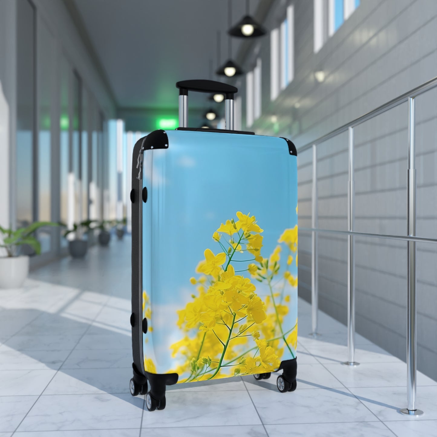 Nature Flowers Floral Yellow Flowering Art Carry-On Suitcase - Stylish Luggage for Travelers