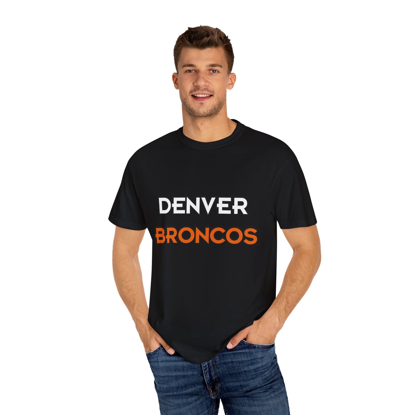 Denver Broncos Pride Garment-Dyed T-Shirt – Premium Cotton Tee for Customization