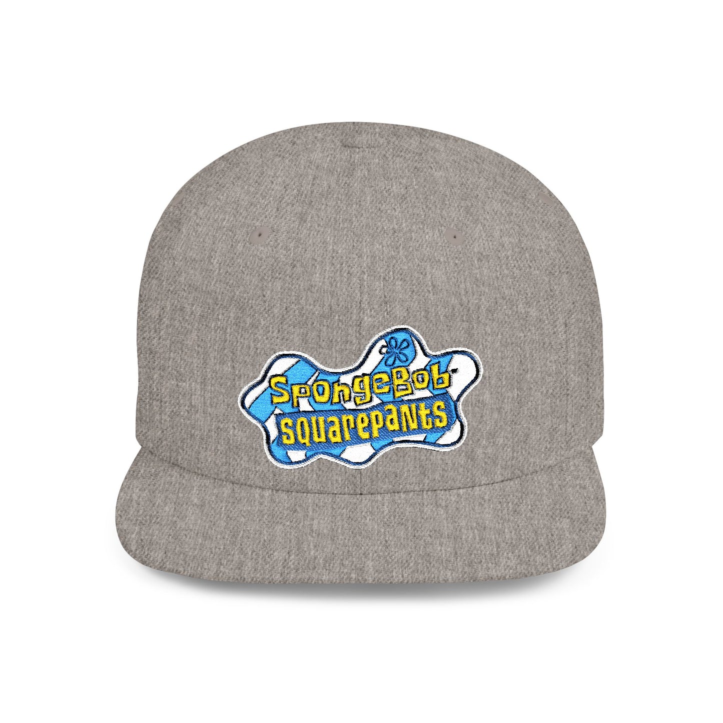 SpongeBob SquarePants Logo Flat Bill Snapback – Lightweight, Custom Fit, Premium Quality
