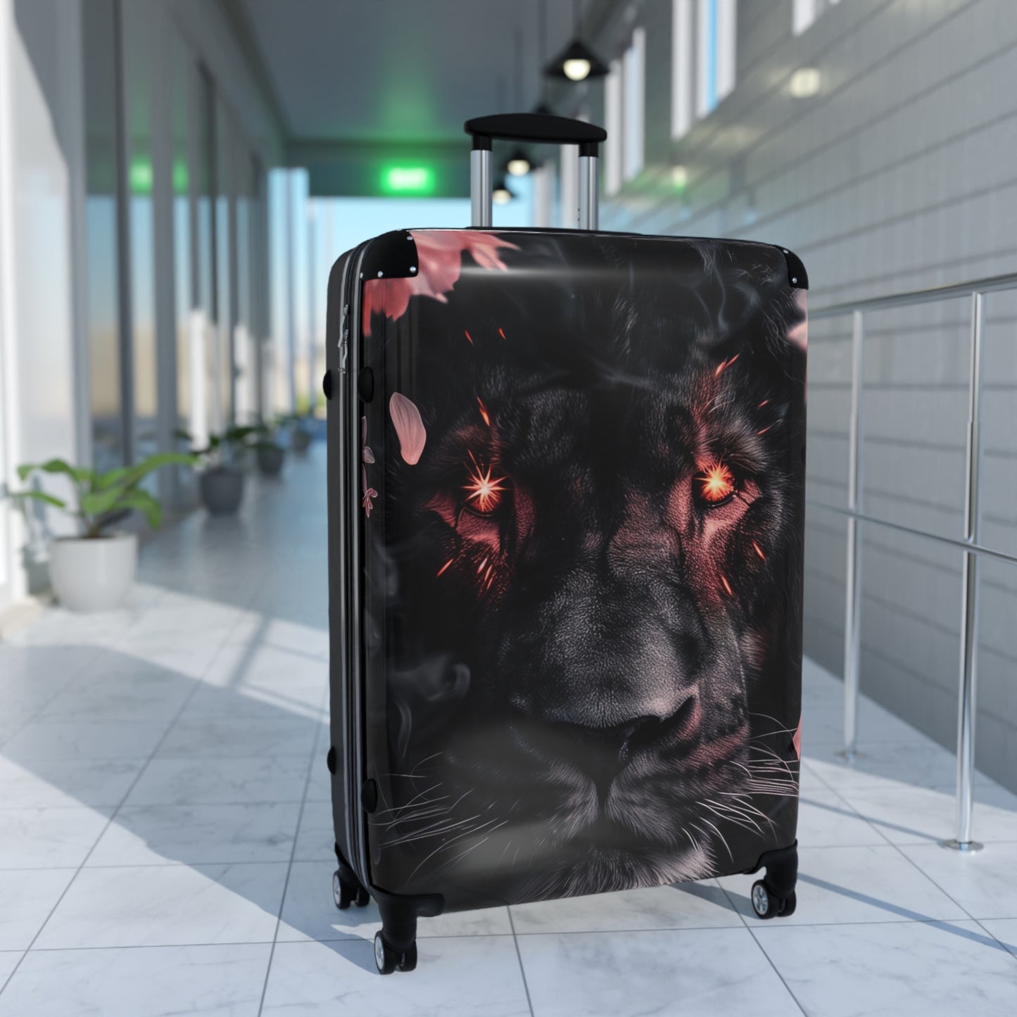 Animals Lion Sakura Smoke Carry-On Suitcase - Stylish Luggage for Travelers