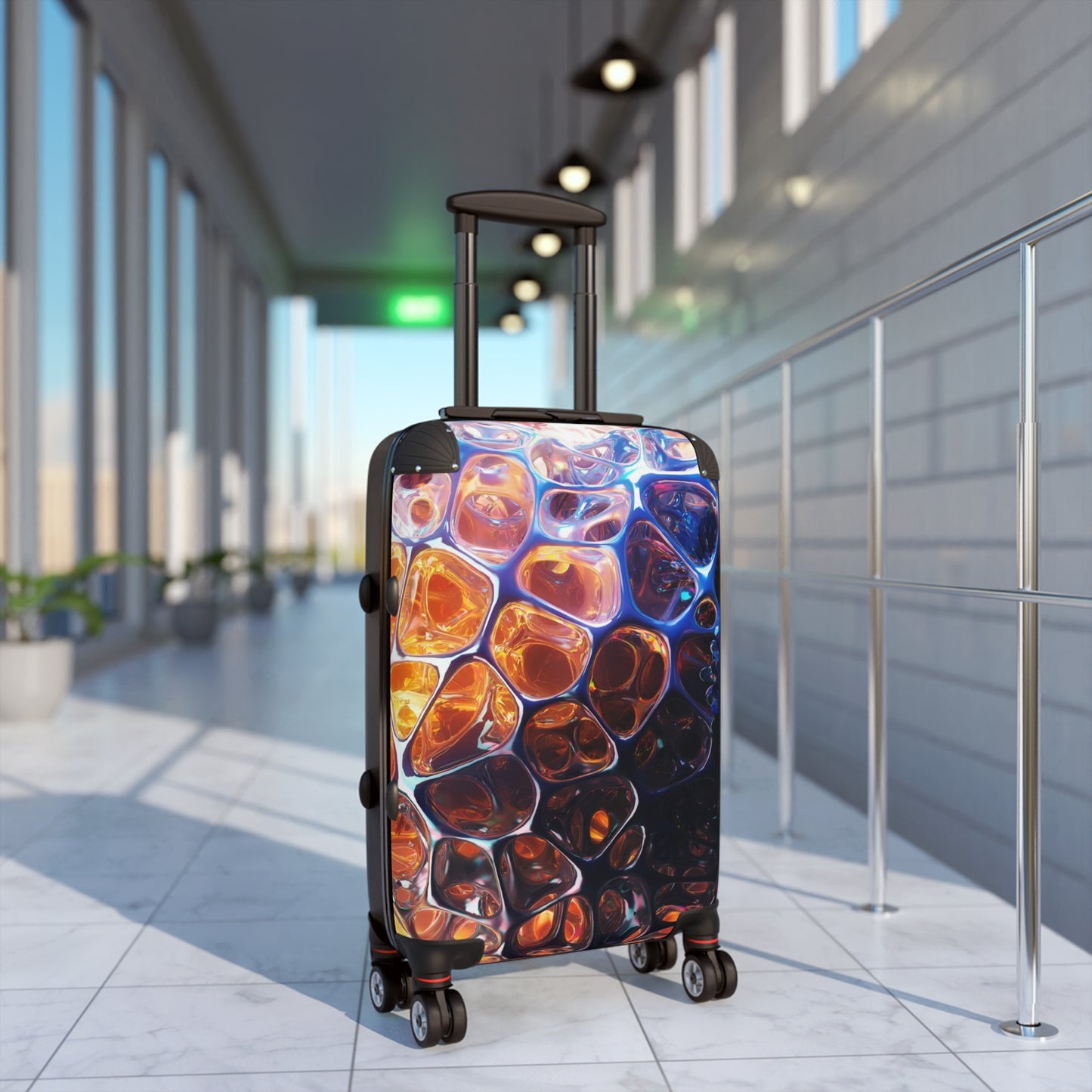 Love Heart Fire Art Carry-On Suitcase - Stylish Luggage for Travelers