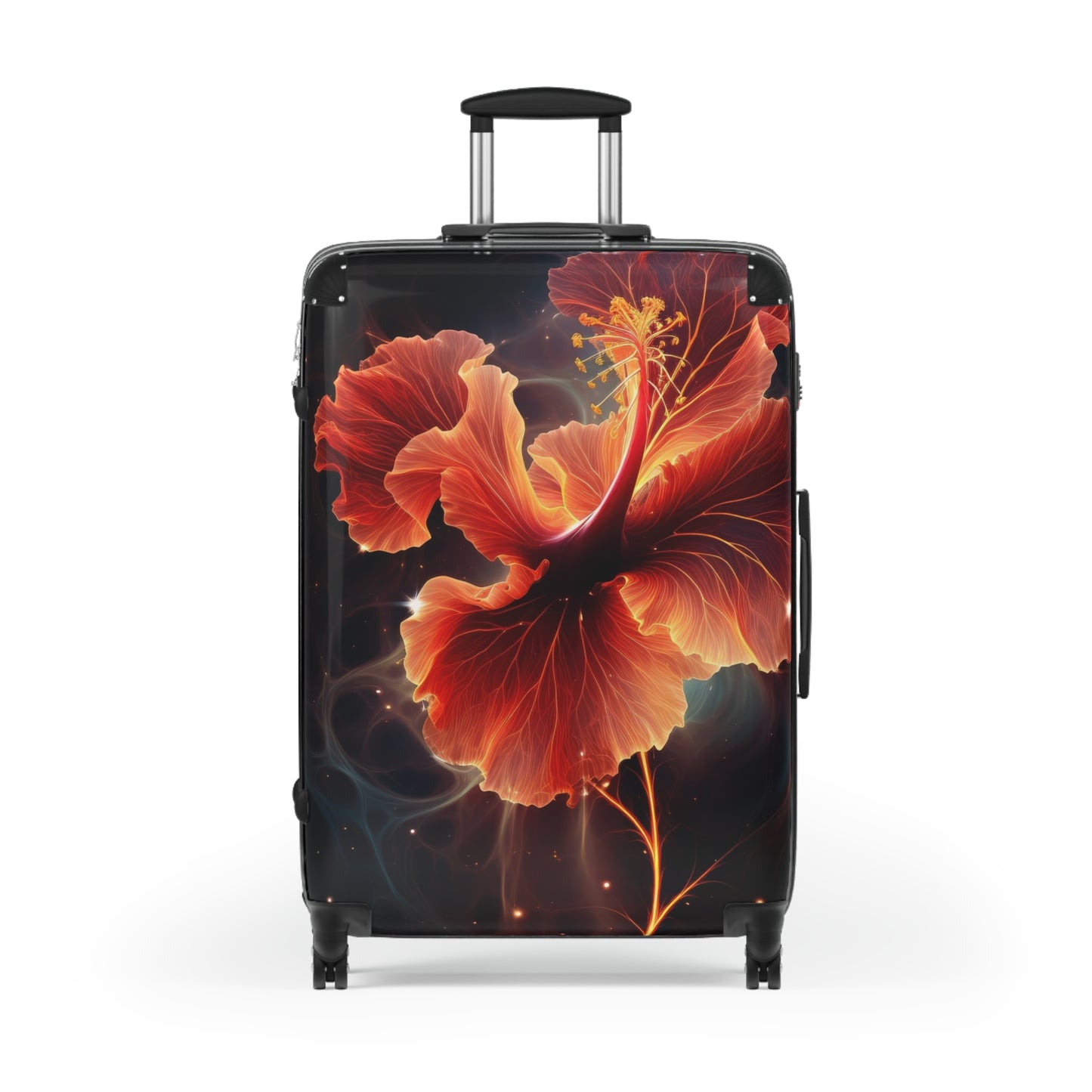 Nature Flowers Floral Glowing Red Art Carry-On Suitcase - Stylish Luggage for Travelers