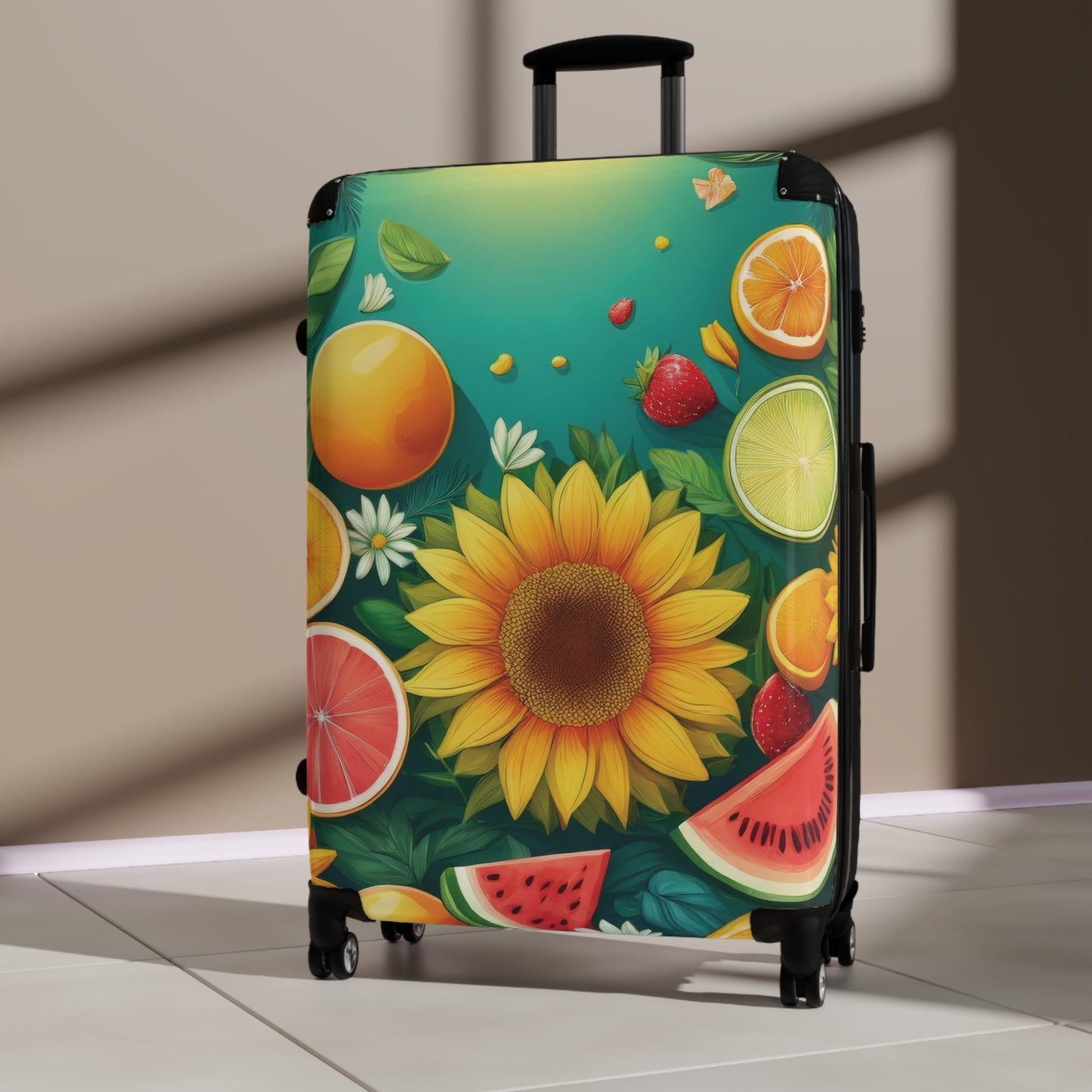 Nature Summer Fruits Flower Carry-On Suitcase - Stylish Luggage for Travelers