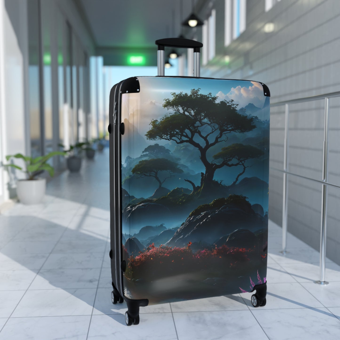 Nature Lake Forest Mountain Art Carry-On Suitcase - Stylish Luggage for Travelers