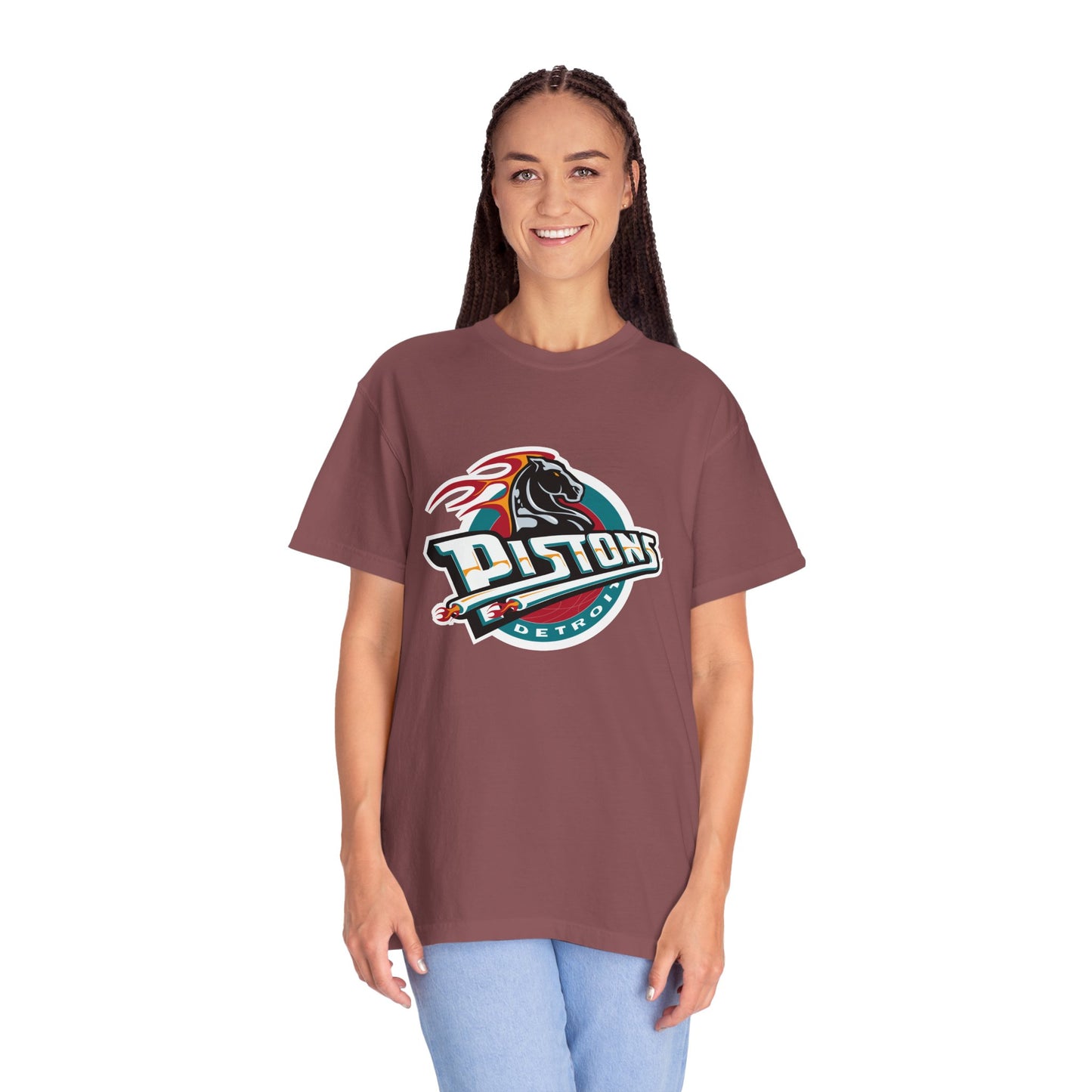 Detroit Pistons Basketball Life Garment-Dyed T-Shirt – Premium Cotton Tee for Customization