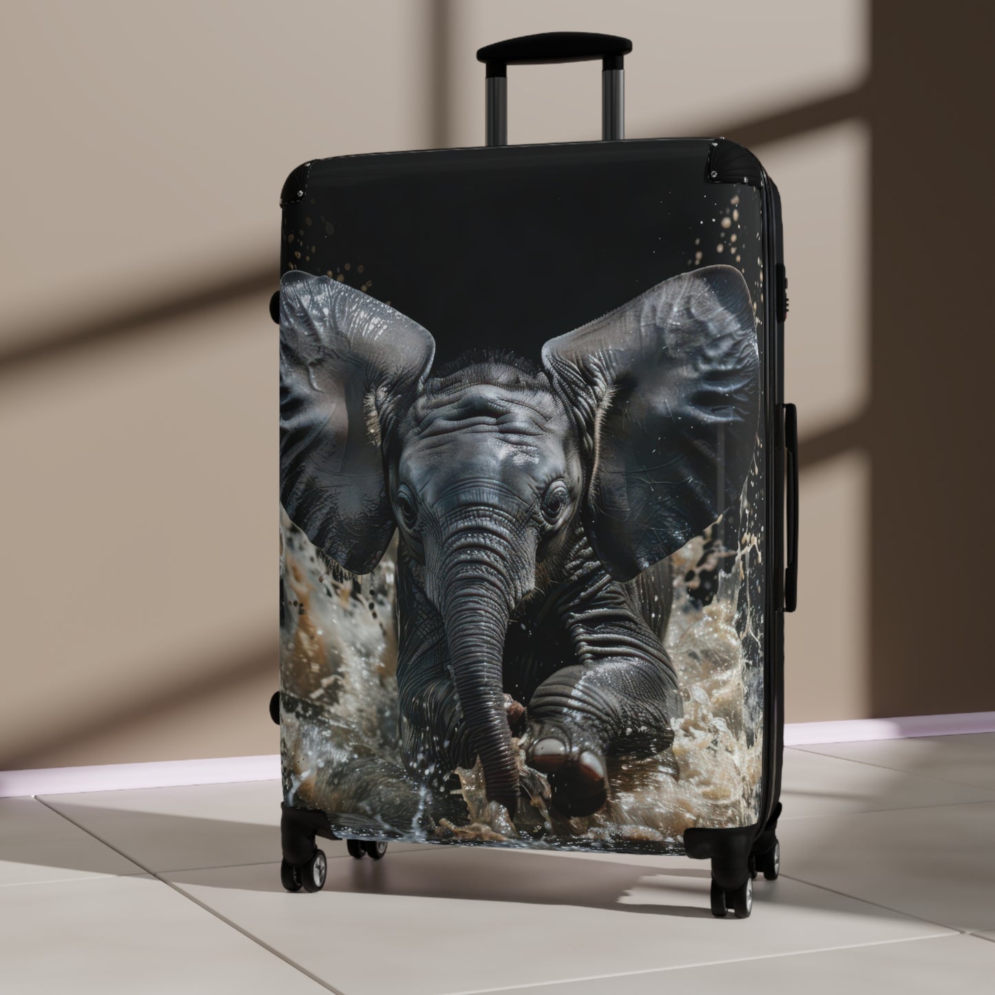 Nature Elephant Splashes Art Carry-On Suitcase - Stylish Luggage for Travelers