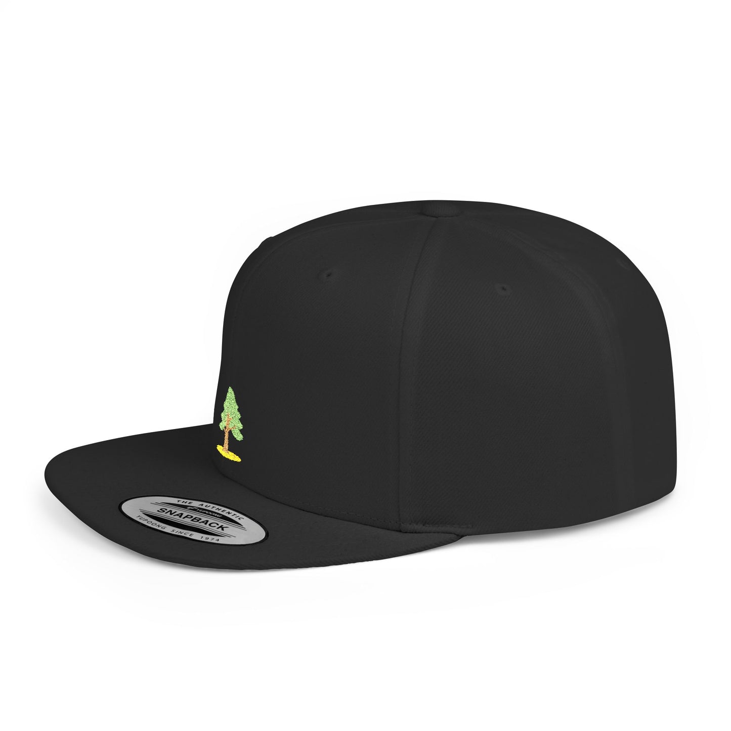 Icons Embroidered Tree Flat Bill Snapback – Lightweight, Custom Fit, Premium Quality