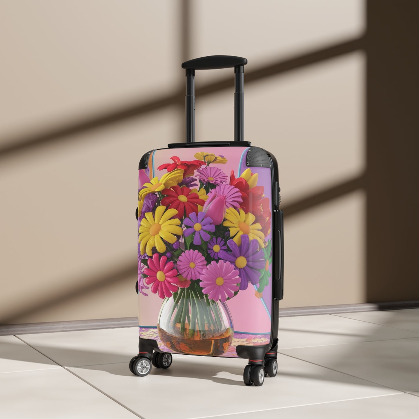 Nature Flowers Floral Set Colorful Art Carry-On Suitcase - Stylish Luggage for Travelers