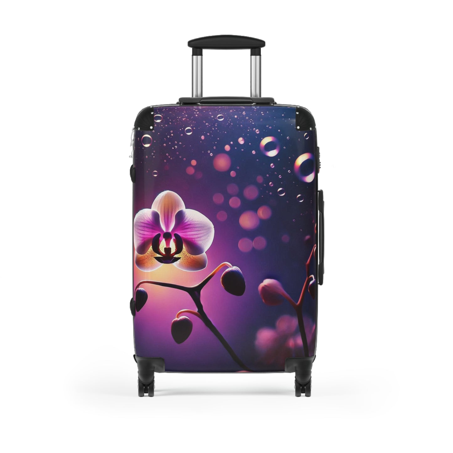 Nature Flowers Floral Purple Blooming Art Carry-On Suitcase - Stylish Luggage for Travelers