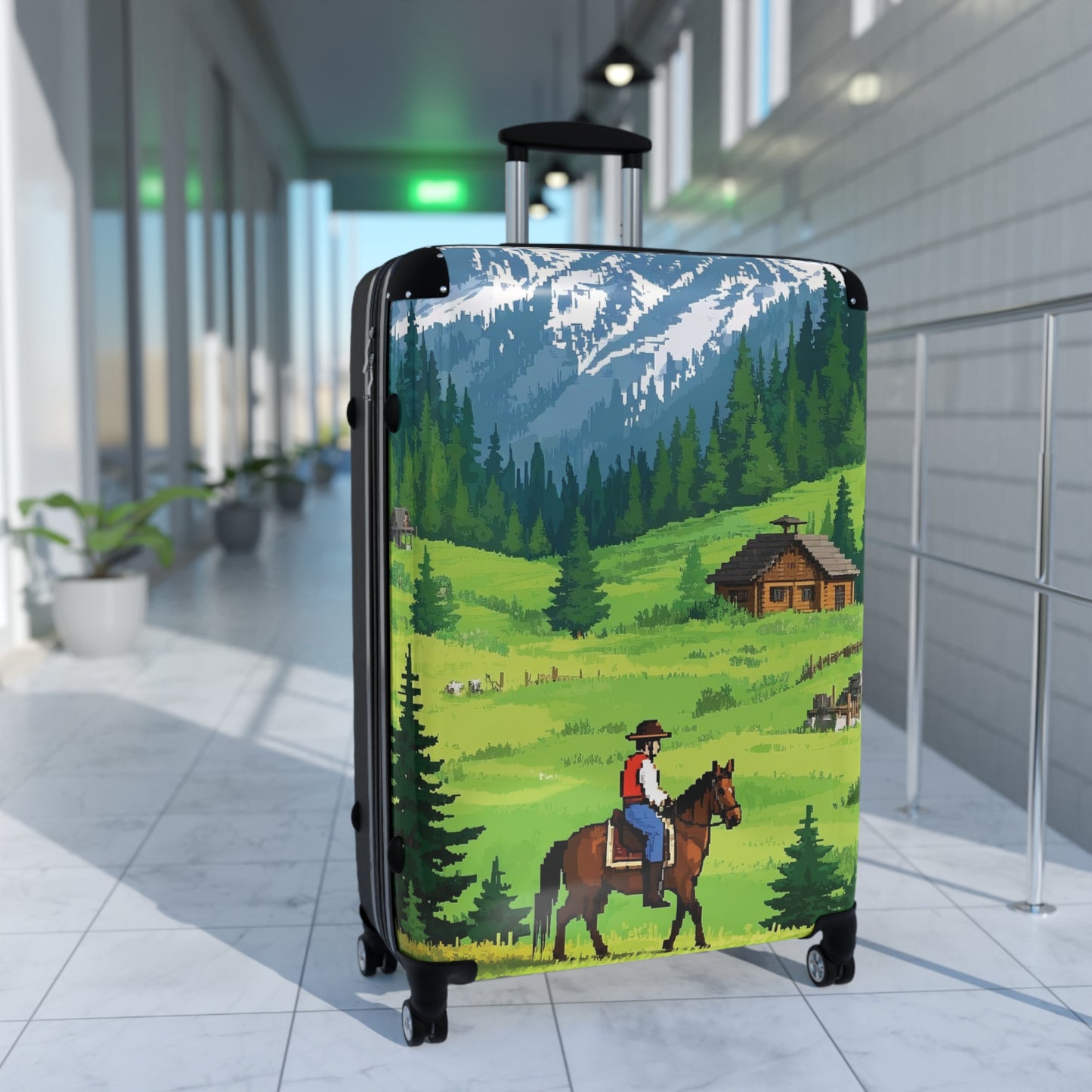 Nature Summer Forest FLoating Carry-On Suitcase - Stylish Luggage for Travelers