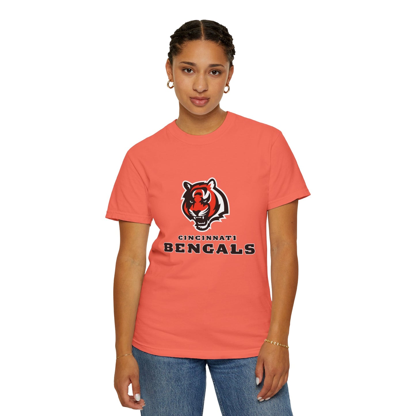 Cincinnati Bengals Gear Garment-Dyed T-Shirt – Premium Cotton Tee for Customization