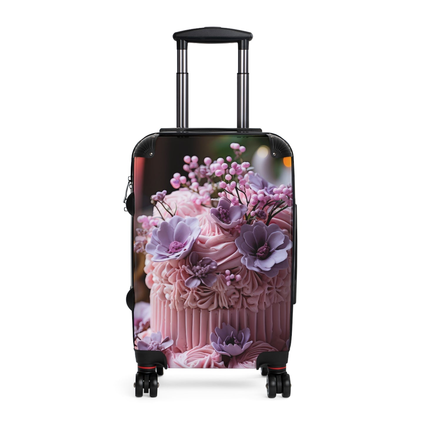 Nature Flowers Floral Purple Cake Carry-On Suitcase - Stylish Luggage for Travelers
