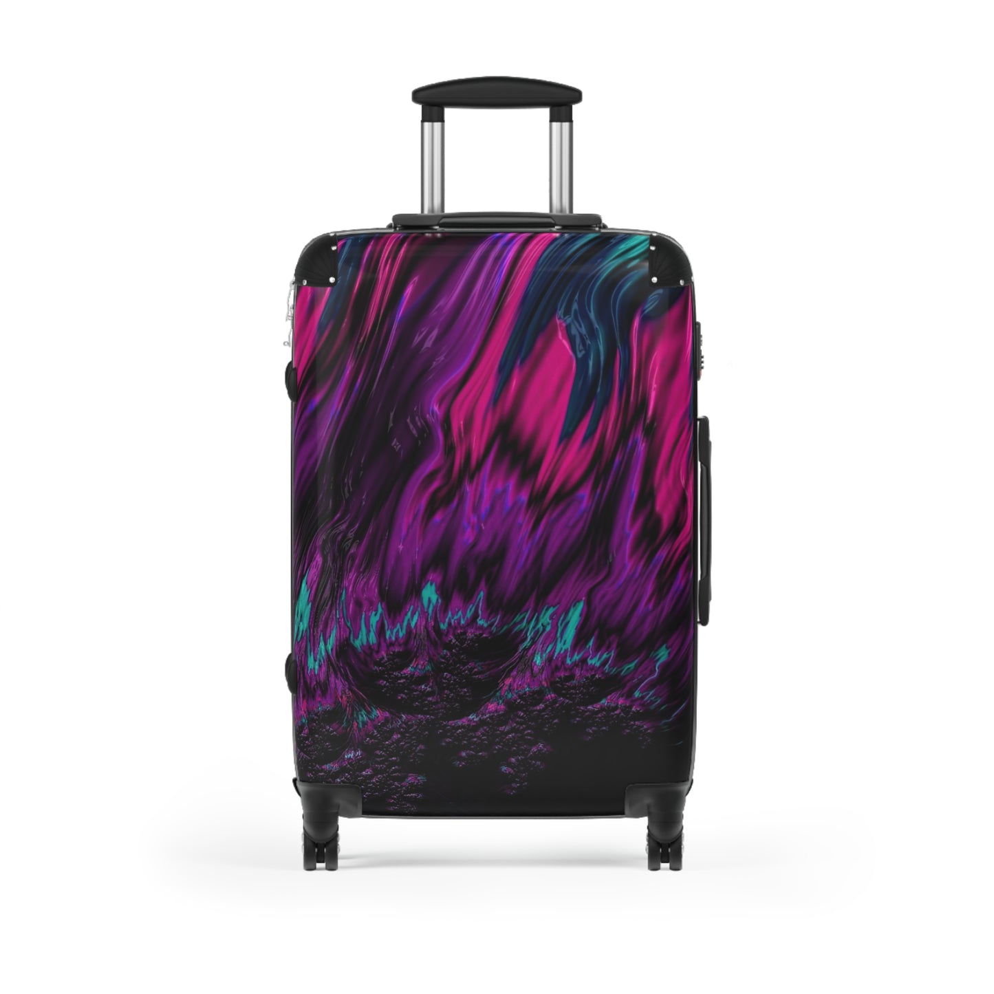 Abstract Colorful Liquid Flow Art Carry-On Suitcase - Stylish Luggage for Travelers