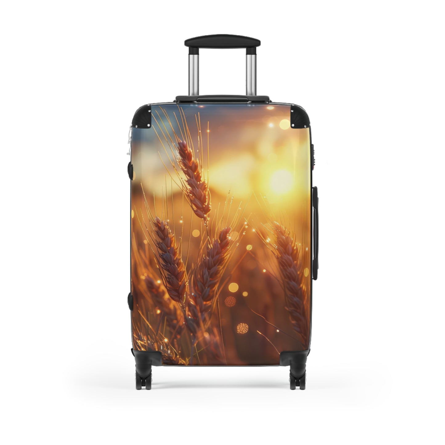 Nature Wheat Golden Art Carry-On Suitcase - Stylish Luggage for Travelers