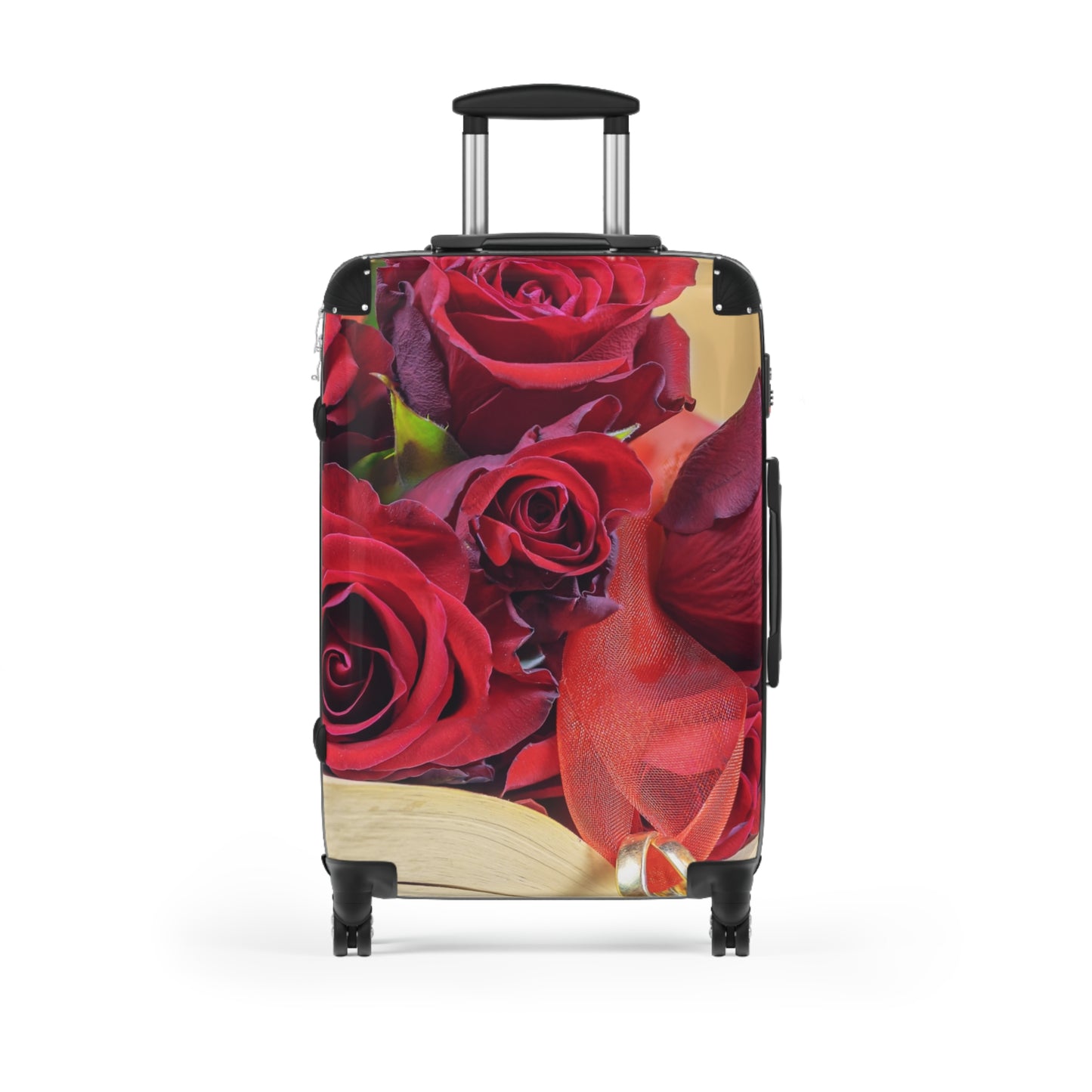 Nature Flowers Floral Red Roses Wedding Art Carry-On Suitcase - Stylish Luggage for Travelers