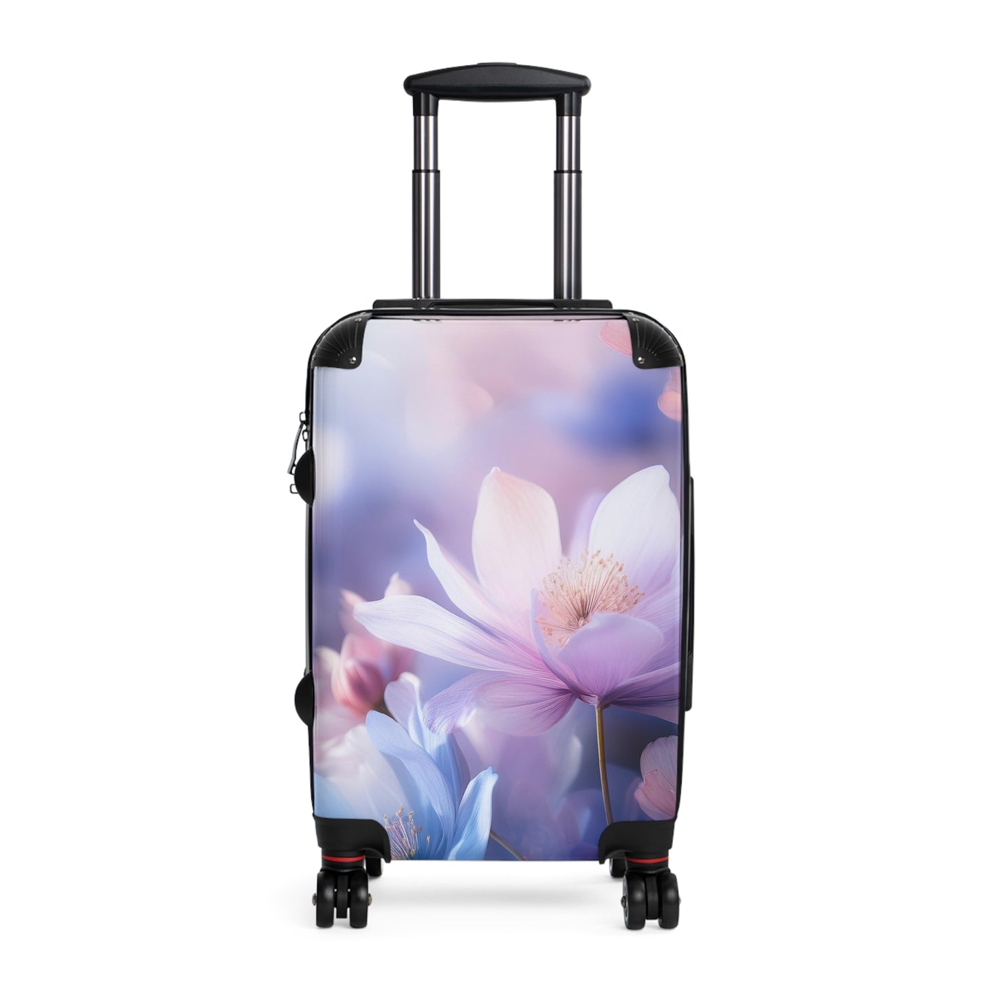 Nature Flowers Floral Blue and Pink Art Carry-On Suitcase - Stylish Luggage for Travelers