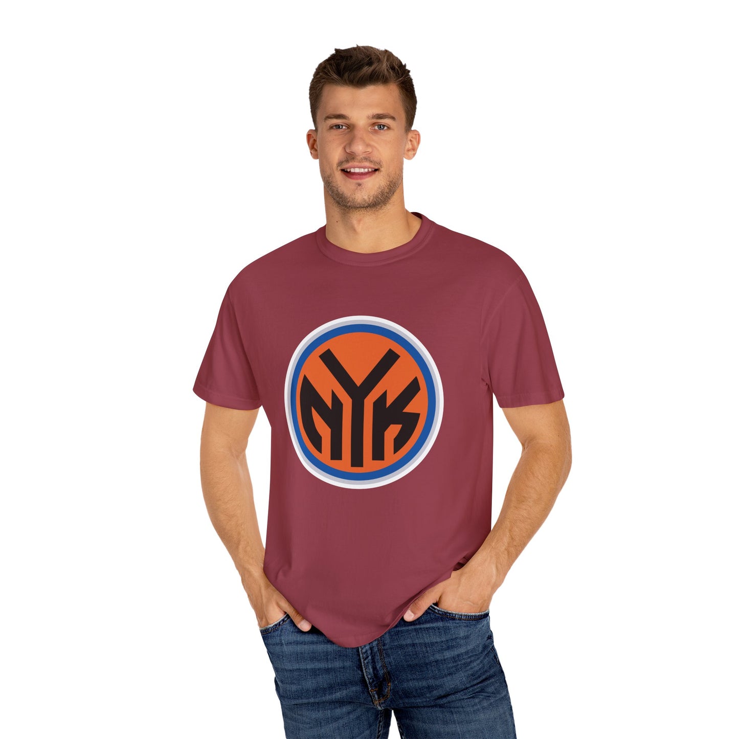 New York Knicks Basketball Fanatics Garment-Dyed T-Shirt – Premium Cotton Tee for Customization