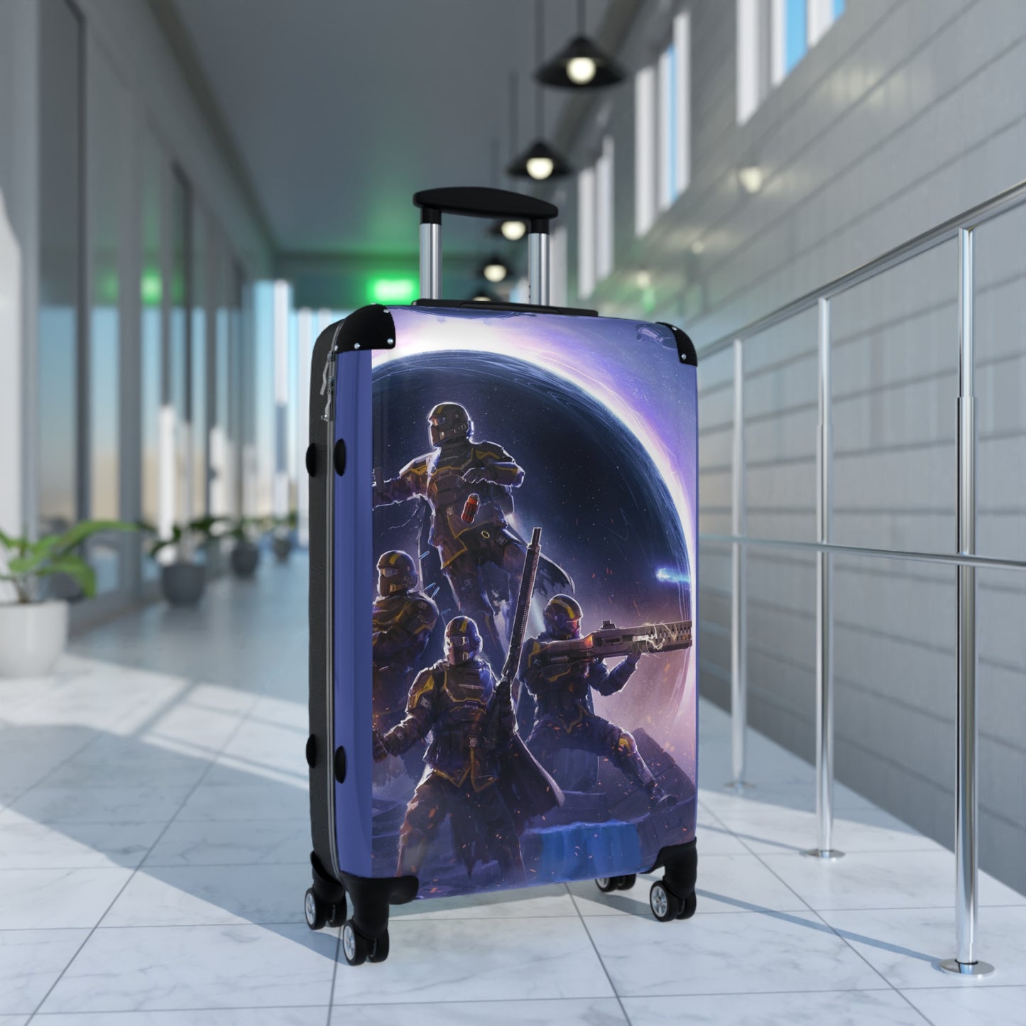 Video Games Helldivers 2 Omens Of Tyranny Carry-On Suitcase - Stylish Luggage for Travelers