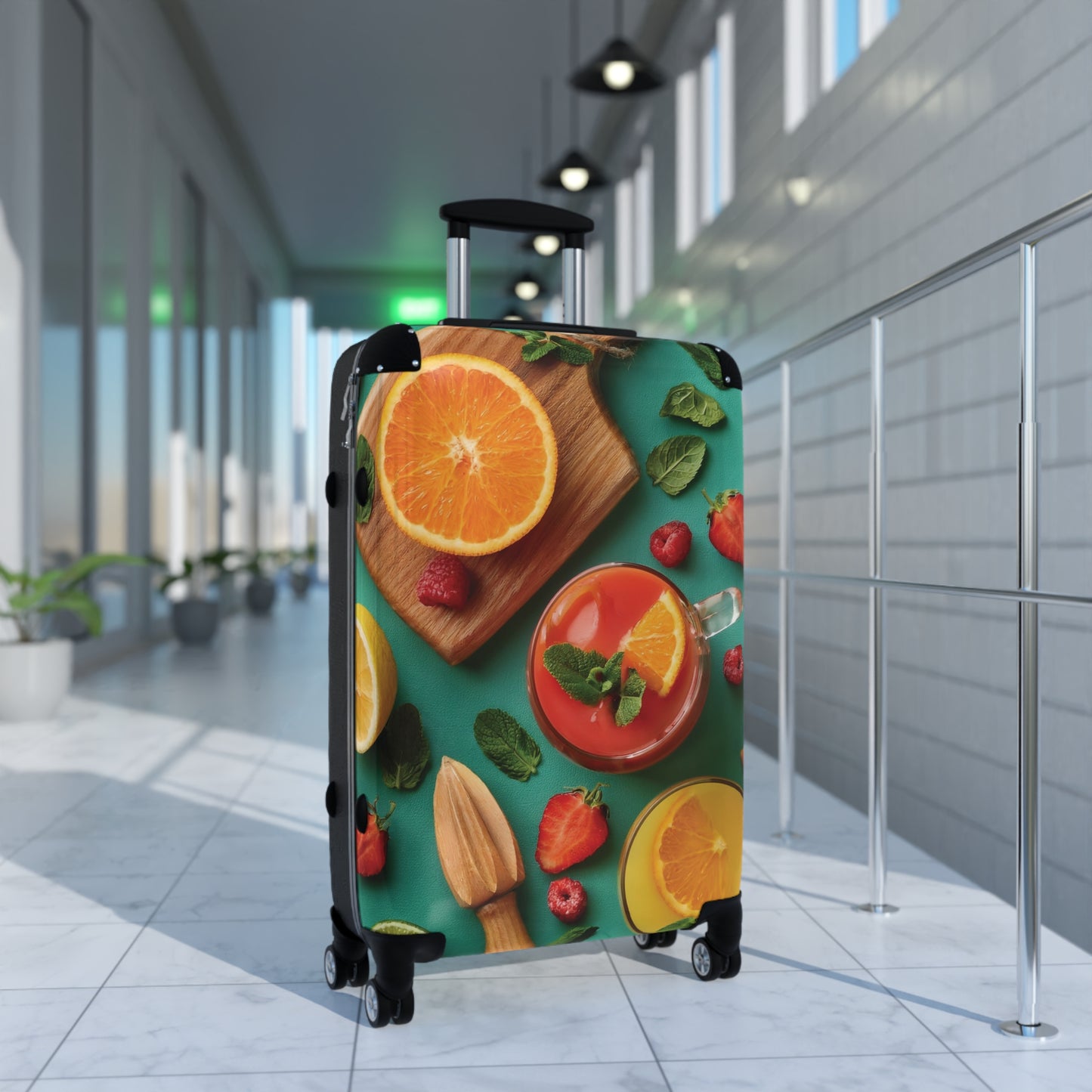 Nature Summer Fruit Drinks Carry-On Suitcase - Stylish Luggage for Travelers