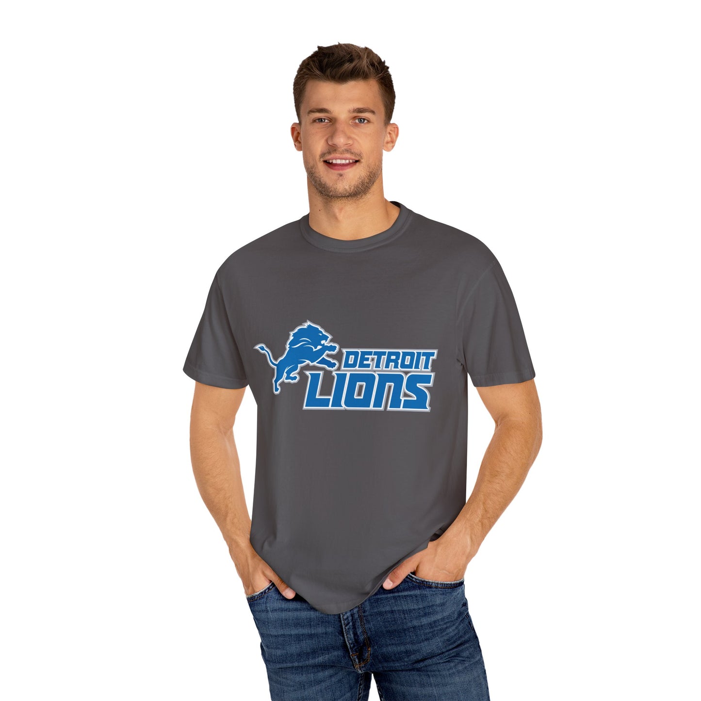Detroit Lions Nation Garment-Dyed T-Shirt – Premium Cotton Tee for Customization