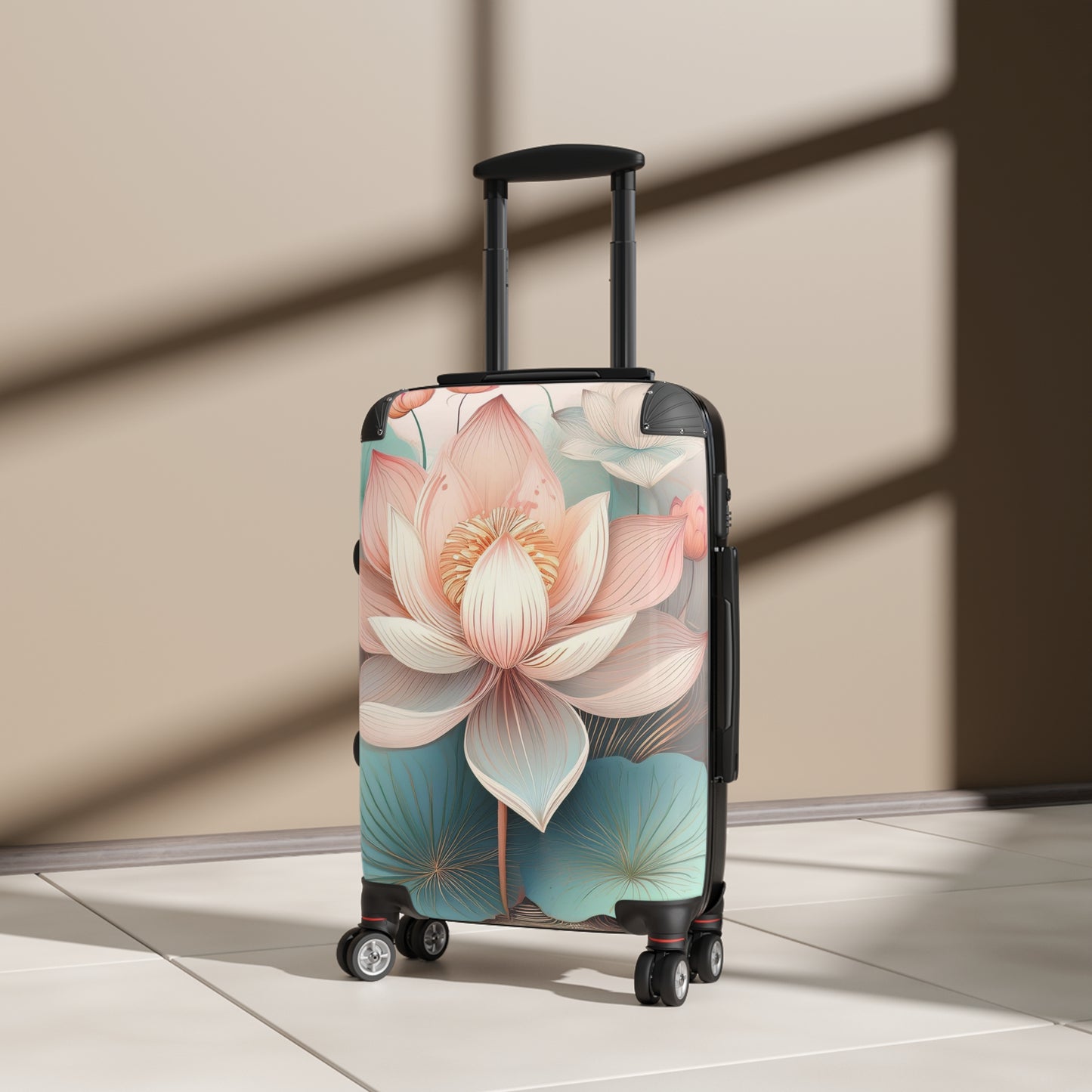 Nature Flowers Floral Dedicated Pink Art Carry-On Suitcase - Stylish Luggage for Travelers