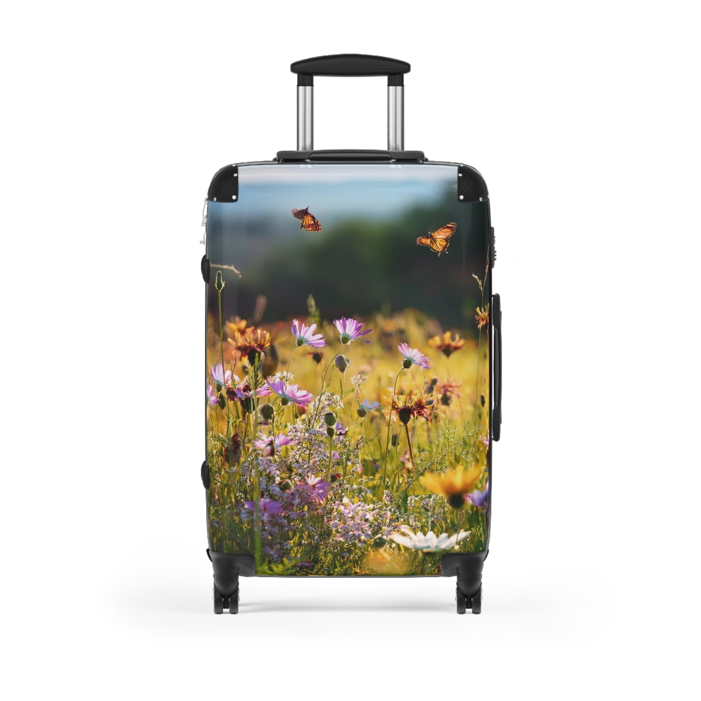 Nature Butterflies In a Field Art Carry-On Suitcase - Stylish Luggage for Travelers