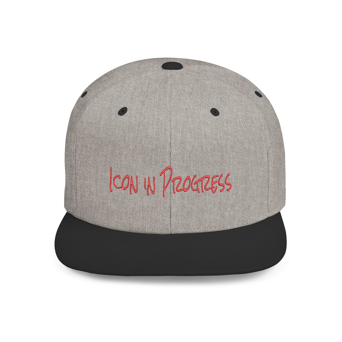 Text Icon in Progress Flat Bill Snapback – Lightweight, Custom Fit, Premium Quality